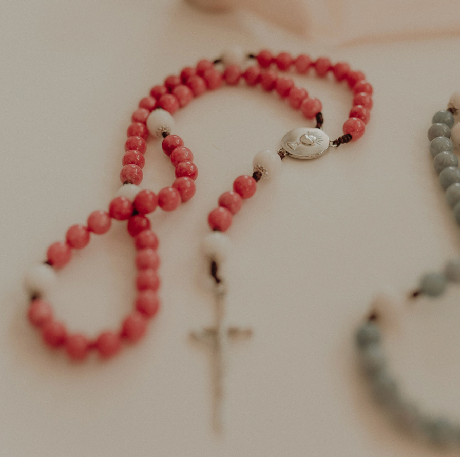 First Communion Rosary - Pink