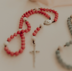 First Communion Rosary - Pink