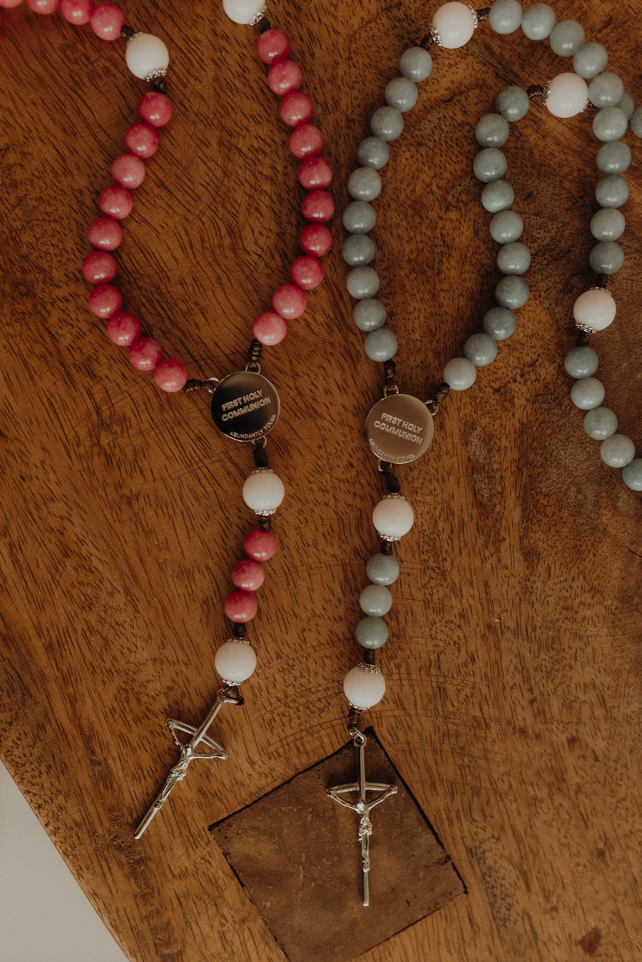 First Communion Rosary - Blue