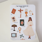 Catholic Sticker Sheet - Vintage Girl