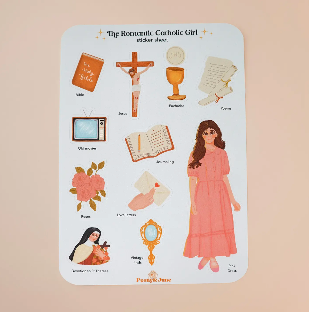 Catholic Sticker Sheet - Romantic