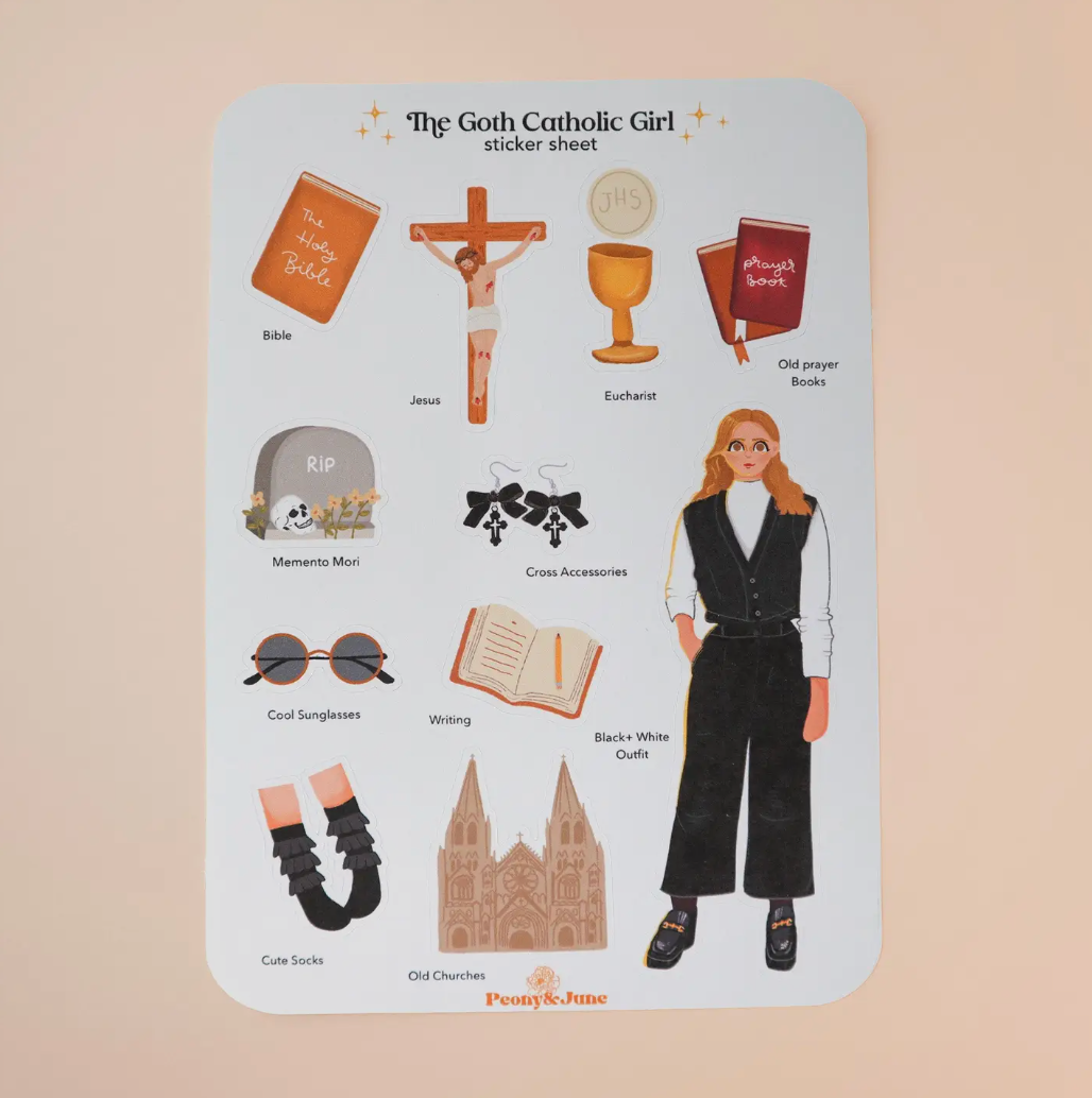 Catholic Sticker Sheet - Goth