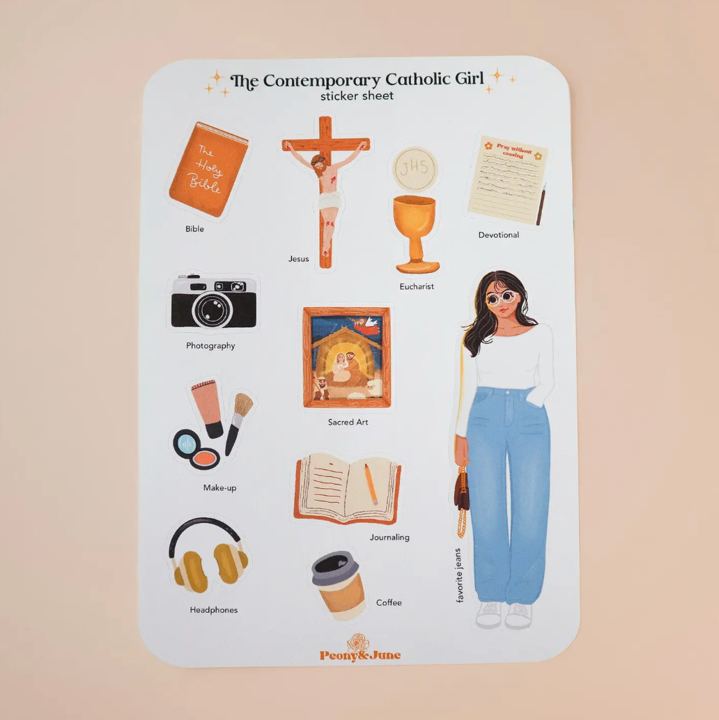Catholic Sticker Sheet - Contemporary