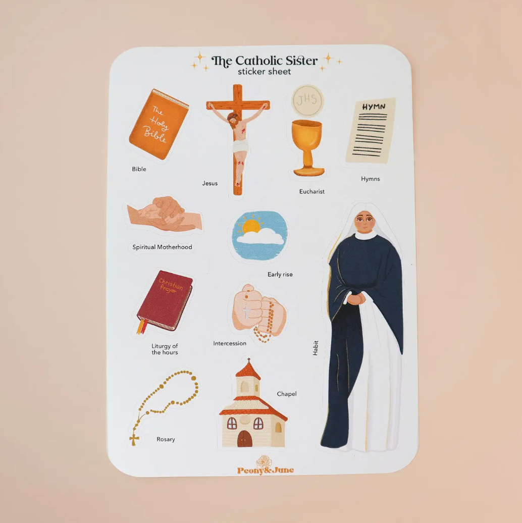 Catholic Sticker Sheet - Sister
