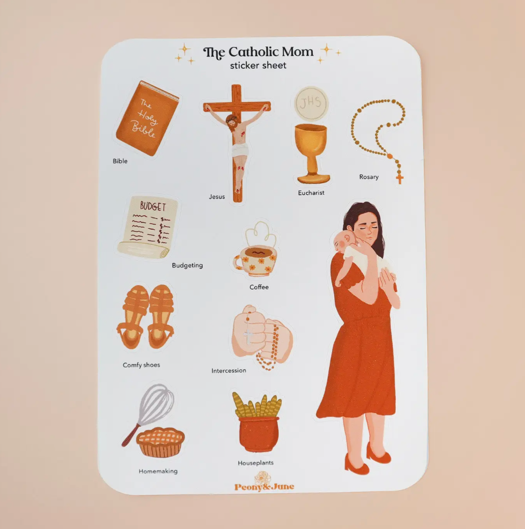 Catholic Sticker Sheet - Mom