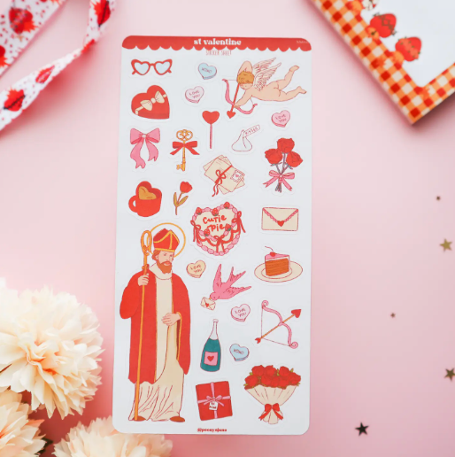 Catholic Sticker Sheet - Saint Valentine