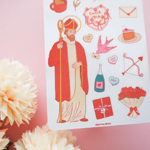 Catholic Sticker Sheet - Saint Valentine