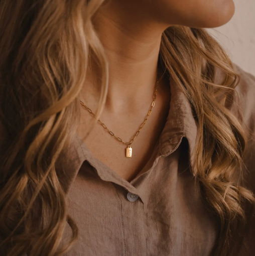 Pray Big Mini Tag Necklace