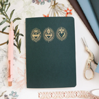 Holy Family Hearts Soft Cover Notebook - Green