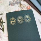 Holy Family Hearts Soft Cover Notebook - Green