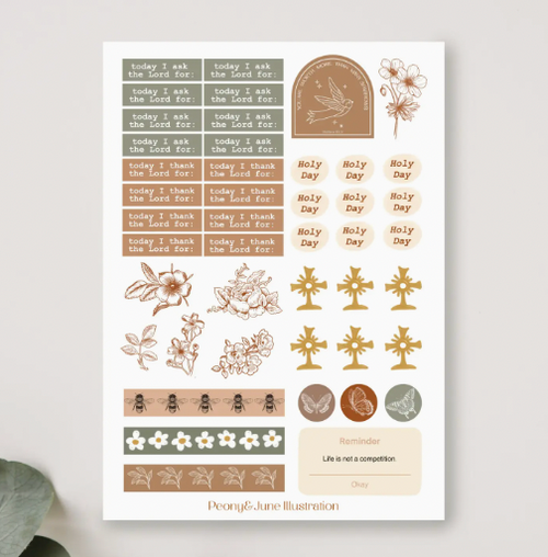 Catholic Sticker Sheet - Prayer Journal