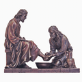 Jesus Washing Feet Bronze Statue
