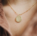 Holy Family Floral Necklace