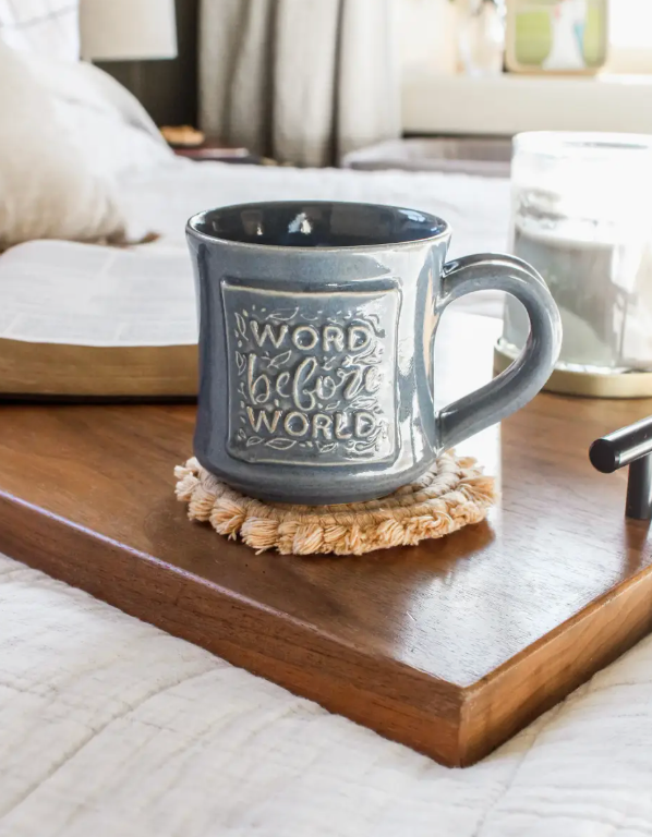 Word Before World Ceramic Mug - Gather Blue