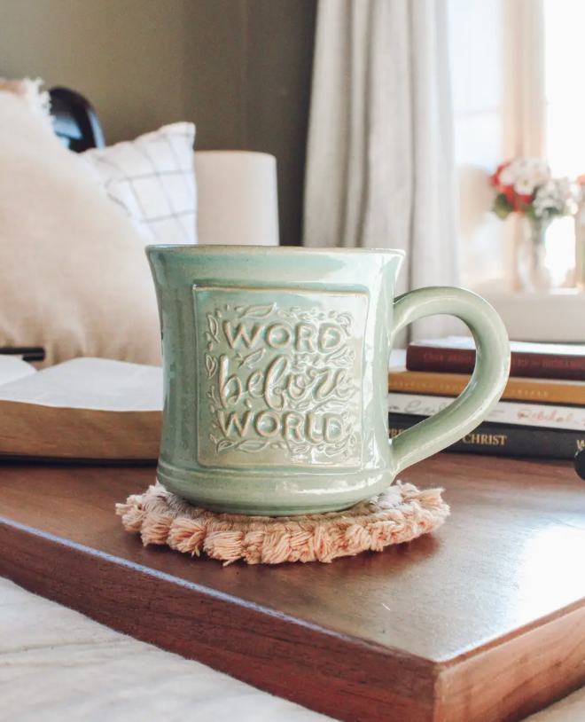Word Before World Ceramic Mug - Robin's Egg Blue