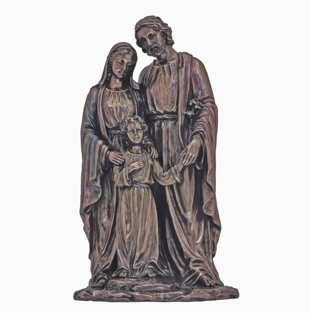 Holy Family Bronze Statue 5x10
