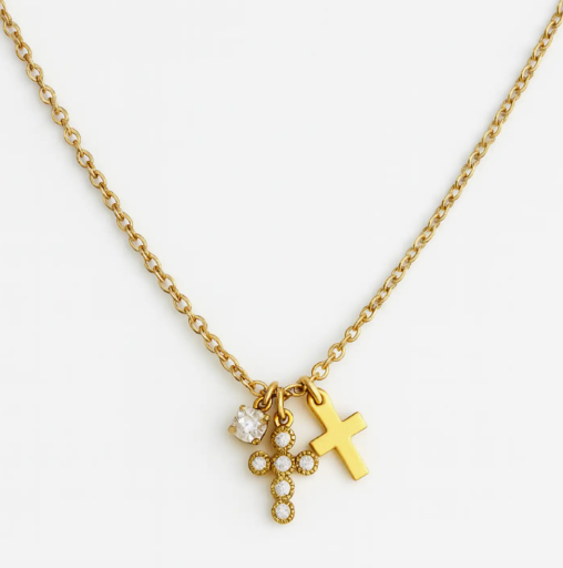 Forever Duo Cross Necklace