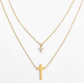 Faithful Duo Cross Necklace