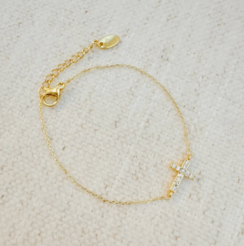 Gold Cross Bracelet