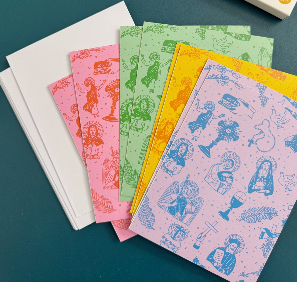 Catholic Pattern Greeting Cards
