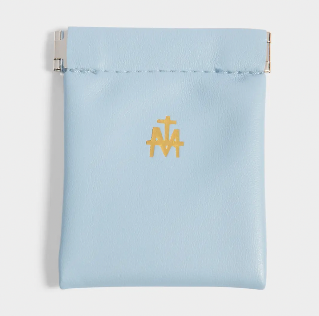 Blue Rosary Pouch