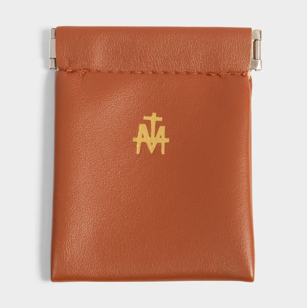 Brown Rosary Pouch