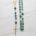 Amazonite Rosary: 18k Gold Filled Catholic Prayer Beads