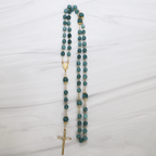 Amazonite Rosary: 18k Gold Filled Catholic Prayer Beads