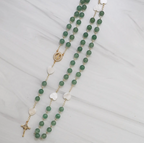 Jade Rosary: 18K Gold-Filled Catholic Prayer Beads